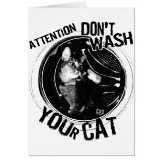 washcat hälsningskort