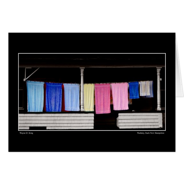 Washday fullständiga New Hampshire Hälsningskort (Framsidan Horizontal)