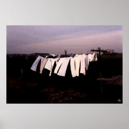 Washday i Amsterdam - Open Edition-utskrift Poster