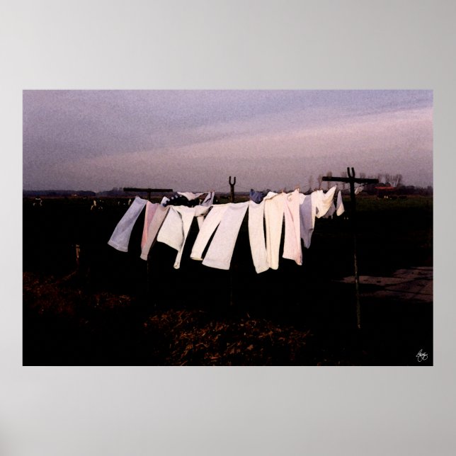 Washday i Amsterdam - Open Edition-utskrift Poster (Framsidan)