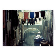 Washday i den Venedig italien