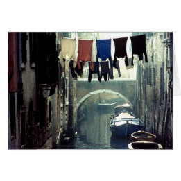 Washday i den Venedig italien Hälsningskort