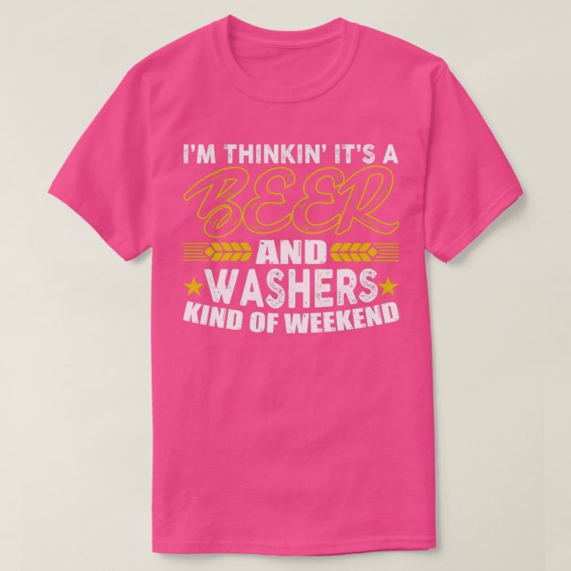 Washer Pitchin Washingers spel Mera storlekar och  T Shirt (Design framsida)