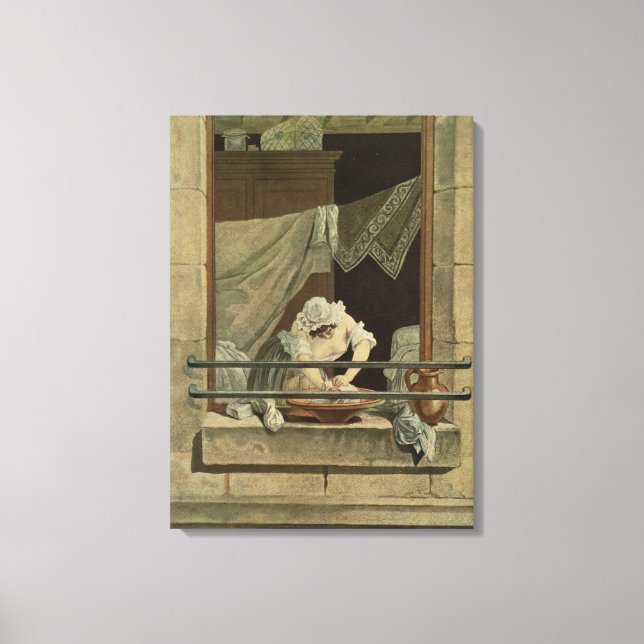 Washerkvinna, graverad av J. Laurent Julien (c1) Canvastryck (Framsida)