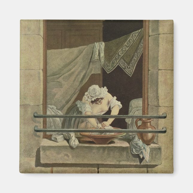 Washerkvinna, graverad av J. Laurent Julien (c1) Magnet (Framsidan)