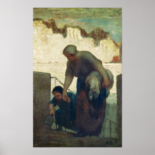 Washerwomanen, c.1860-61 poster