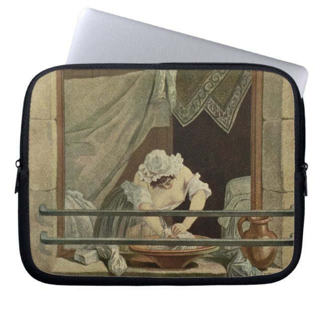 Washerwomanen som inristas av J. Laurent Julien Laptop Sleeve (Framsidan)