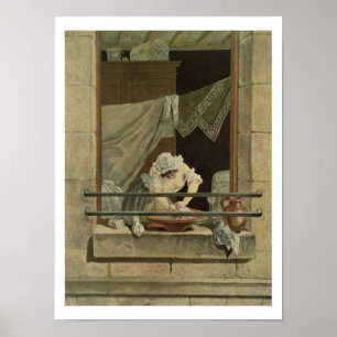 Washerwomanen som inristas av J. Laurent Julien Poster