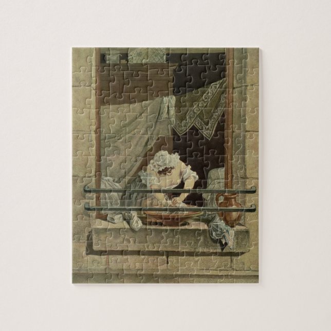 Washerwomanen som inristas av J. Laurent Julien Pussel (Vertikal)