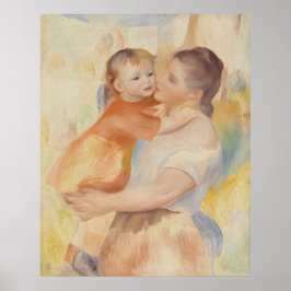 Washerwomen and Child (1886) Pierre-Auguste Renoir Poster