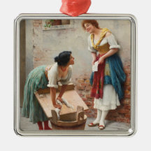 Washerwomen Sharing the Lycklig News