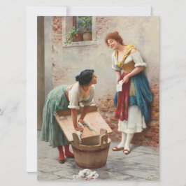 Washerwomen Sharing the News Kort