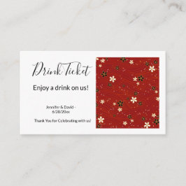Washi Paper Drink Ticket Enclosure Card Tilläggskort