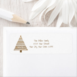 Washi Tape Julgran Returadress Etikett