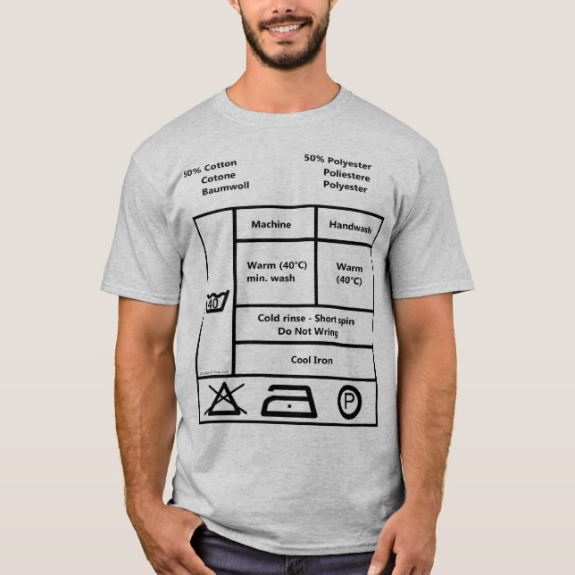 Washing label tee shirt (Framsida)