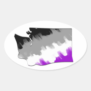 Washington Ace Pride Sticker Ovalt Klistermärke