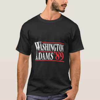 Washington Adams 89 Icke-Distress Kampanj Patrio T Shirt