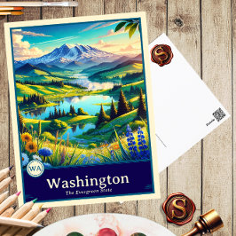 Washington | Anime Stil Cel Shaded-vykort Vykort