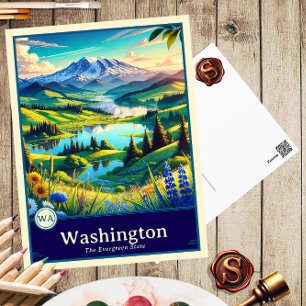 Washington   Anime Stil Cel Shaded-vykort Vykort
