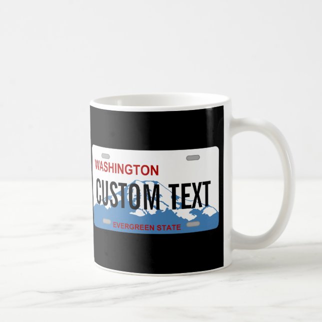 Washington anpassningsbar-registreringsskylt mugg (Höger)