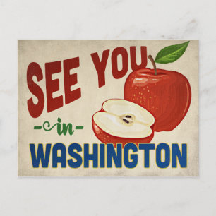 Washington Apple - Vintage resor Vykort