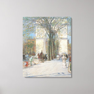 Washington Arch, Spring av Frederick Childe Hassam Canvastryck