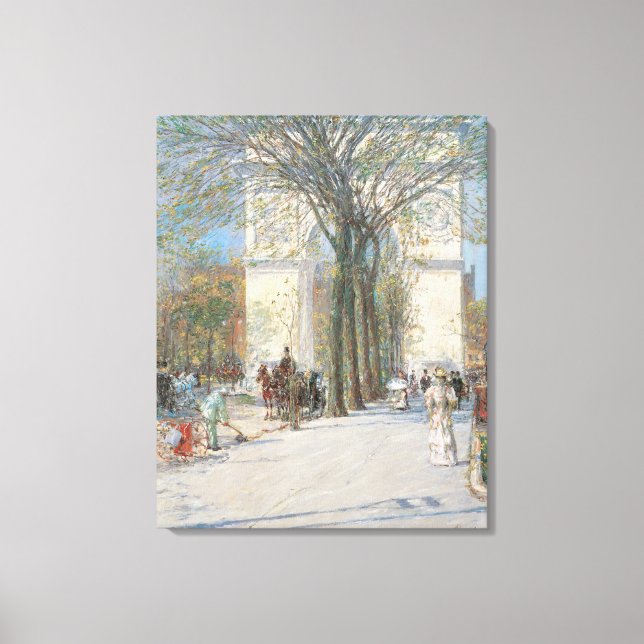 Washington Arch, Spring av Frederick Childe Hassam Canvastryck (Framsida)