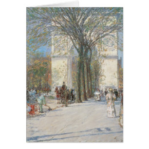 Washington Arch, Spring av Frederick Childe Hassam Hälsningskort