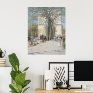 Washington Arch, Spring av Frederick Childe Hassam Poster