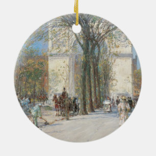 Washington Arch, Vår, av Frederick Childe Hassam Julgransprydnad Keramik