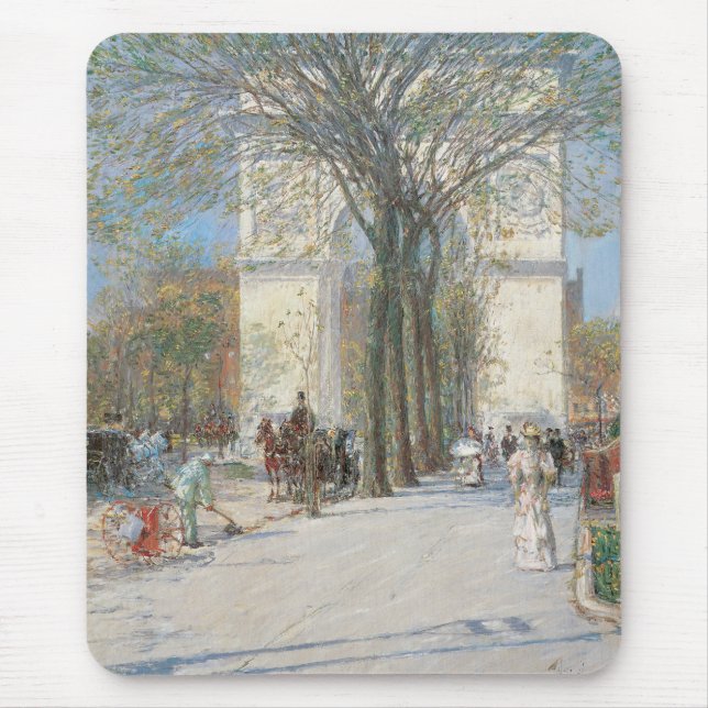 Washington Arch, Vår, av Frederick Childe Hassam Musmatta (Framsidan)