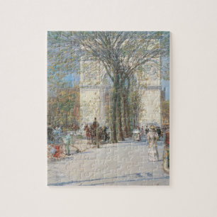 Washington Arch, Vår, av Frederick Childe Hassam Pussel