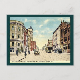 Washington Ave., Newport News, VA 1920-talets Vint Vykort