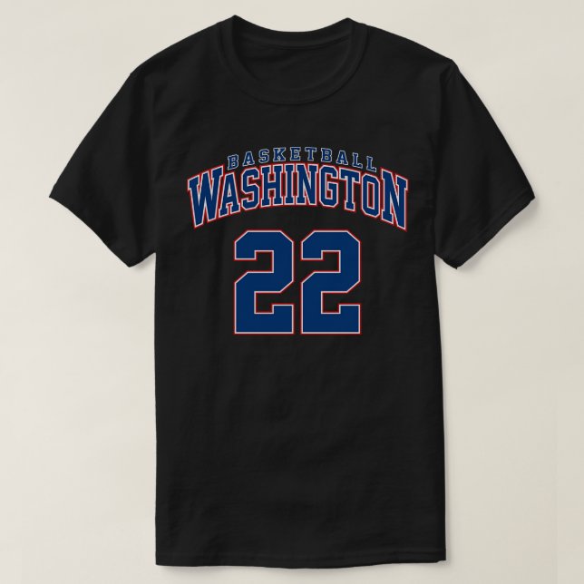 Washington Basketball Player nummer 22 T Shirt (Design framsida)