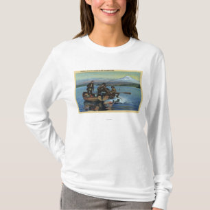 Washington - beskåda av fiskare som fångar en la t shirt