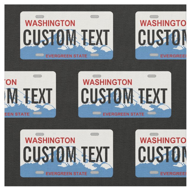 Washington beställnings- registreringsskylttyg tyg (Närbild)