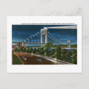 Washington Bridge Hudson River, New York City Vykort