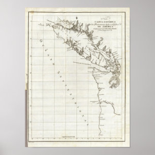 Washington, British Columbia, Vancouver karta Poster