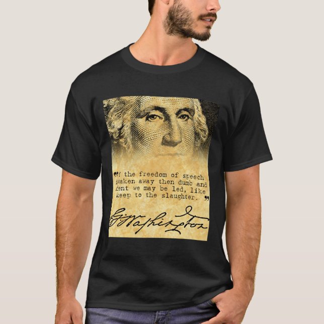 Washington citationstecken - yttrandefrihet tee shirt (Framsida)