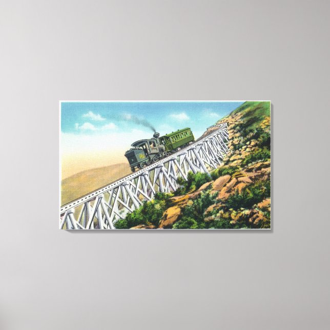 Washington Cog Railway, Jacob Ladder Canvastryck (Framsida)