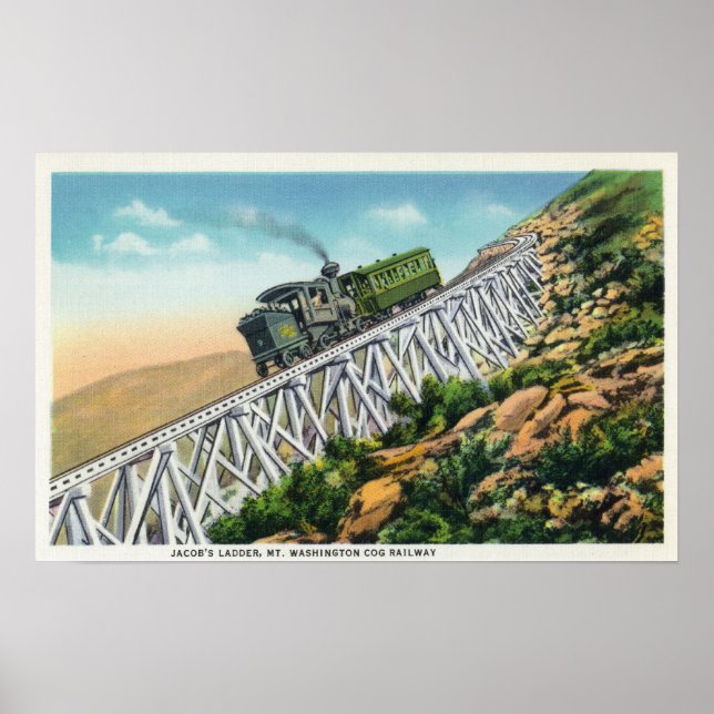 Washington Cog Railway, Jacob Ladder Poster (Framsidan)