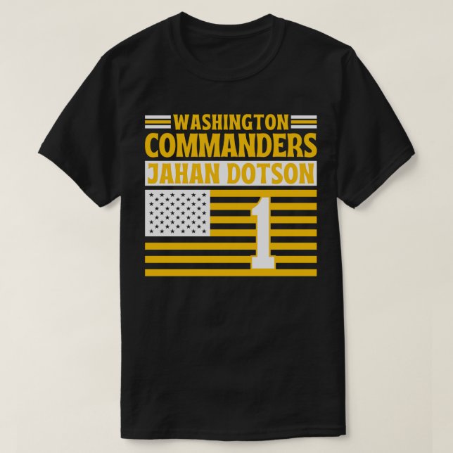 Washington Commanders Dotson 1 American Flagga TSh T Shirt (Design framsida)