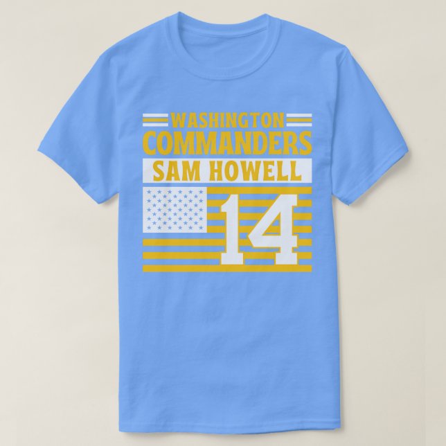 Washington Commanders Howell 14 American Flagga TS T Shirt (Design framsida)