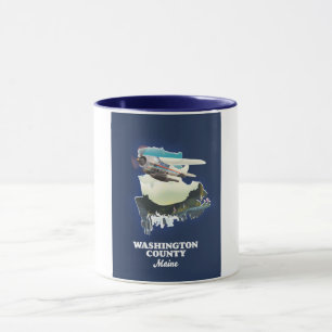 Washington County Maine Karta Mugg