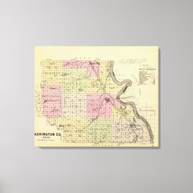 Washington County, Nebraska Canvastryck (Framsida)