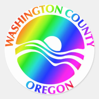 Washington County Pride Stickers - liten 1,5 tum Runt Klistermärke