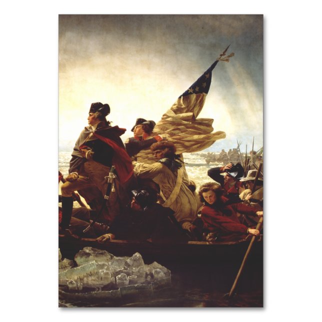 Washington Crossing the Delaware by Emanuel Leutze Bordsnummer (Framsidan)