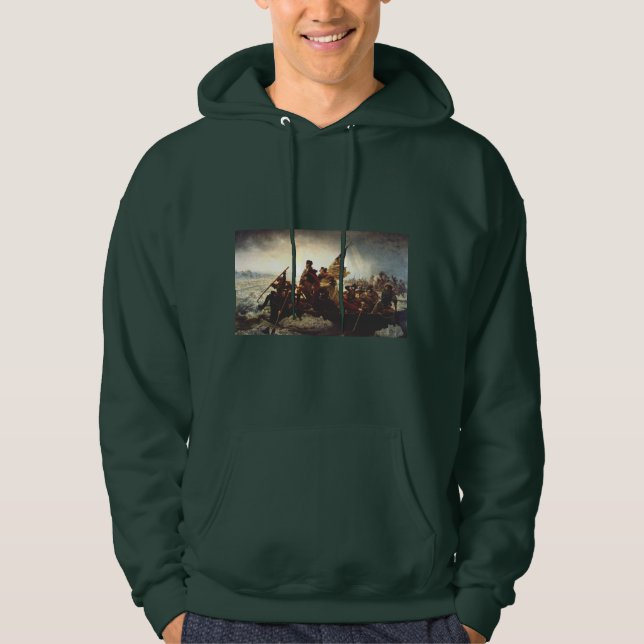 Washington Crossing the Delaware by Emanuel Leutze Hoodie (Framsida)