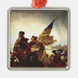 Washington Crossing the Delaware by Emanuel Leutze Julgransprydnad Metall