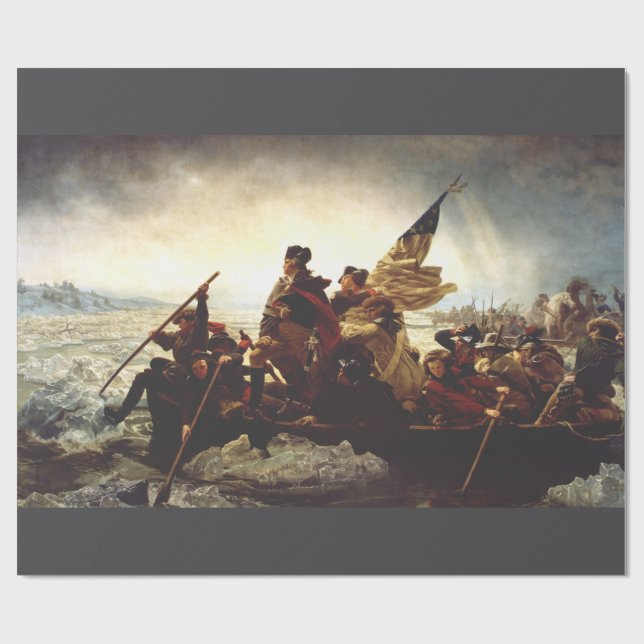 Washington Crossing the Delaware by Emanuel Leutze Presentpapper (Platt)